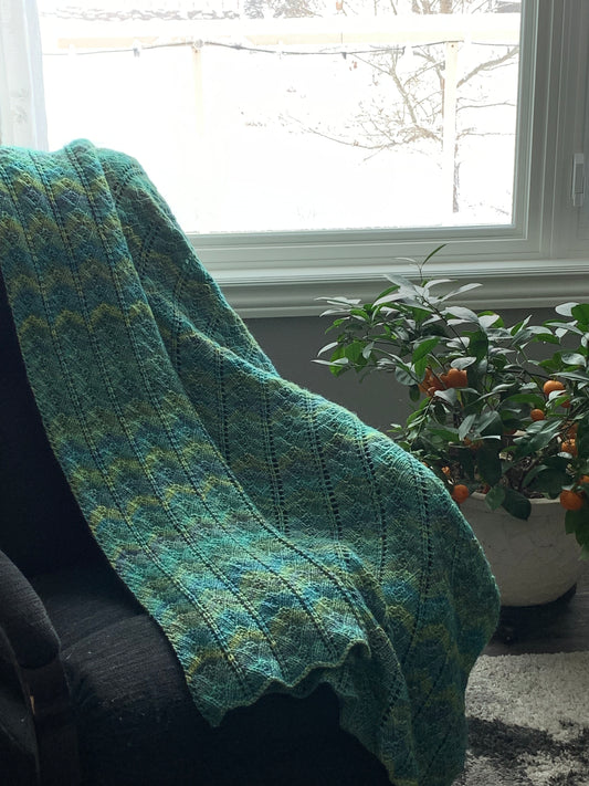 Hand Knit Throw